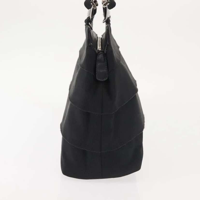 Salvatore Ferragamo Vala Handbag Black Canvas Good condition - Inside View