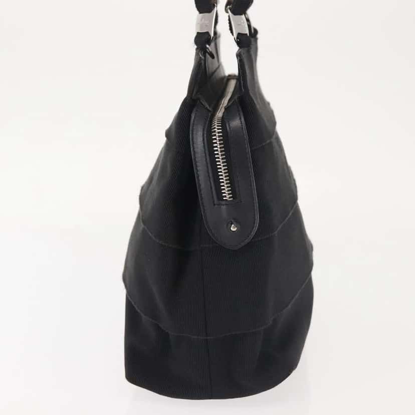 Salvatore Ferragamo Vala Handbag Black Canvas Good condition - Model View