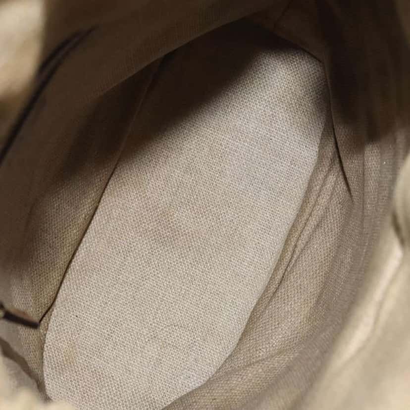 Gucci Vintage Bamboo Shoulder Bag Beige Canvas Good condition - Box View