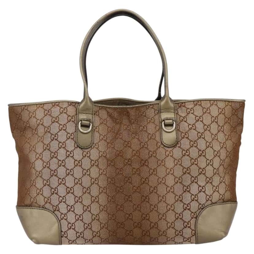 Gucci Heart Bit Open Tote Beige Canvas Good condition - Back View
