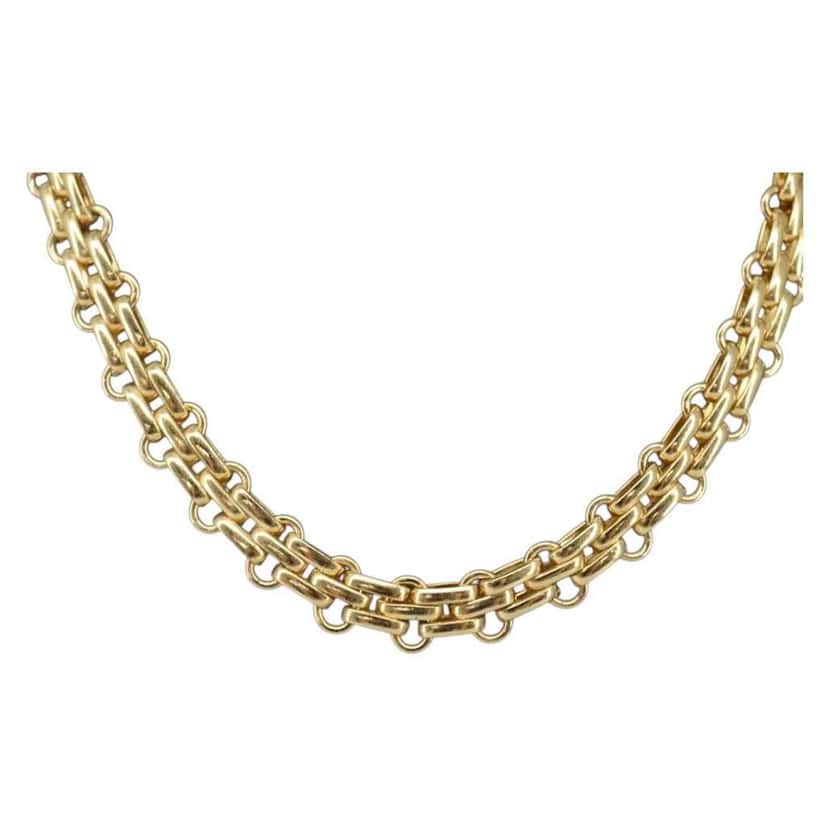 Christian Dior Vintage CD Clasp Chain Necklace Gold Metal Good condition - Inside View
