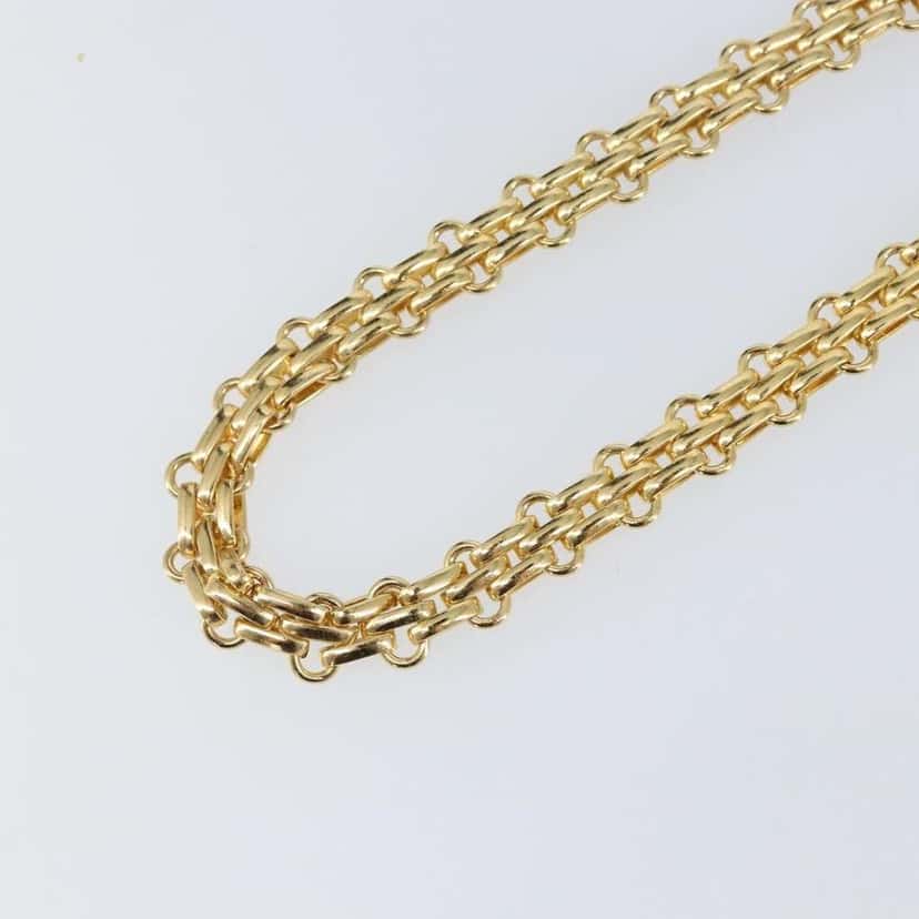 Christian Dior Vintage CD Clasp Chain Necklace Gold Metal Good condition - Model View