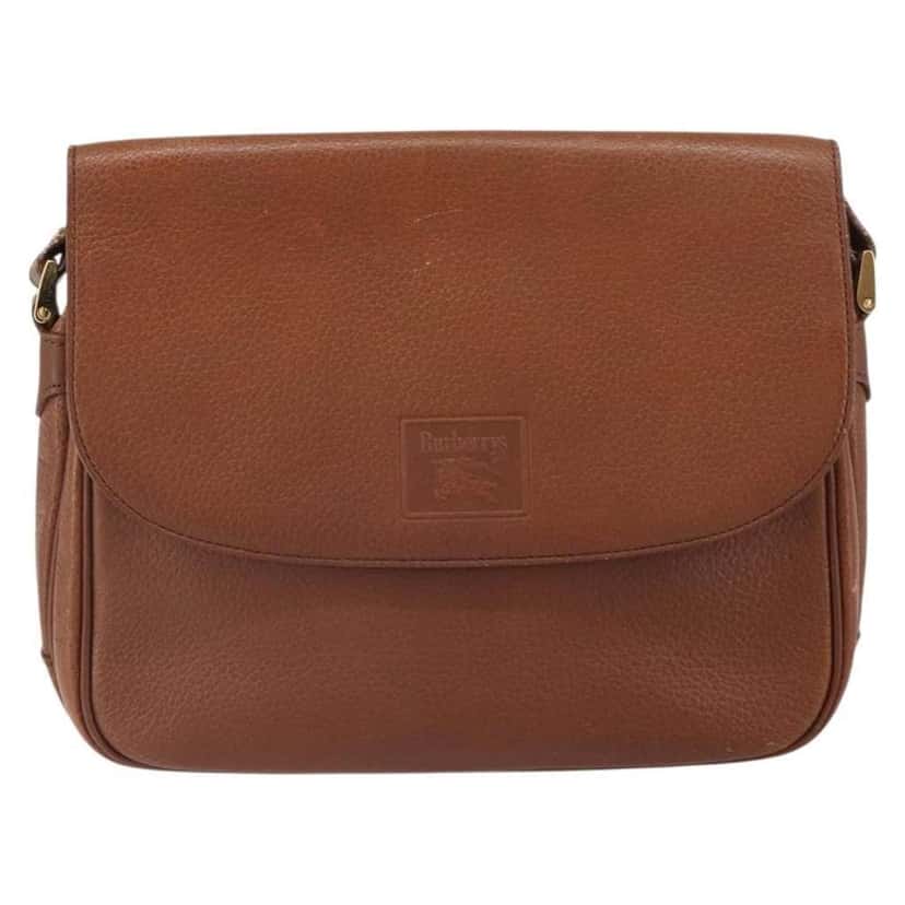 Burberry Vintage Shoulder Bag Brown Leather Good condition - Front View