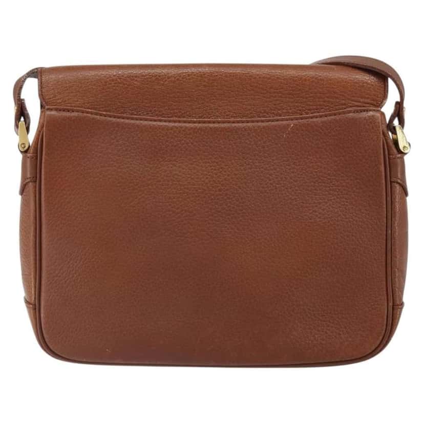 Burberry Vintage Shoulder Bag Brown Leather Good condition - Back View
