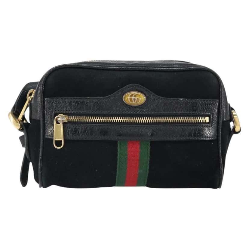 Gucci Ophidia Shoulder Bag Black Suede Good condition - Front View
