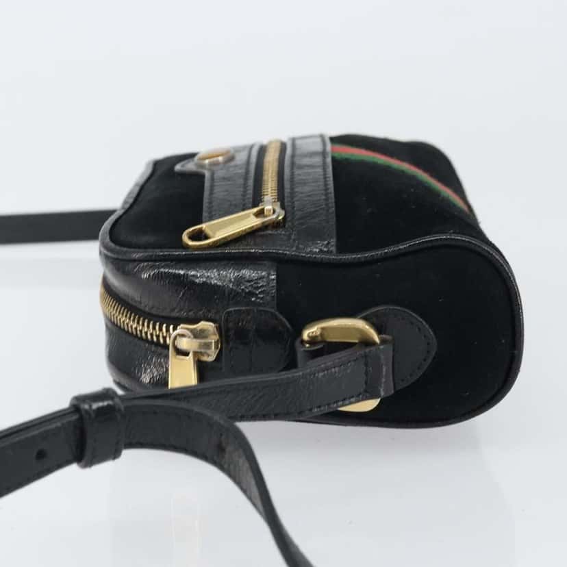 Gucci Ophidia Shoulder Bag Black Suede Good condition - Model View