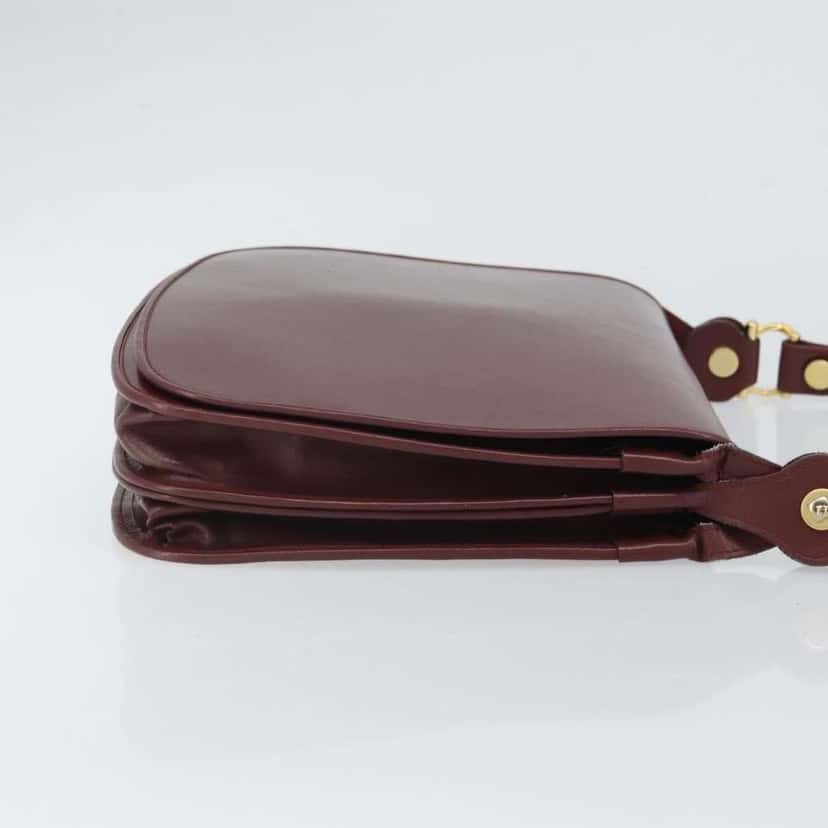 Cartier Must de Cartier Shoulder Bag Burgundy Leather Good condition - Inside View