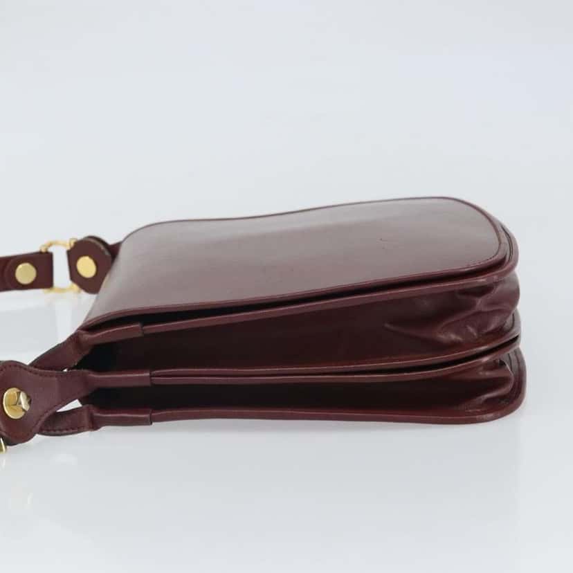 Cartier Must de Cartier Shoulder Bag Burgundy Leather Good condition - Model View