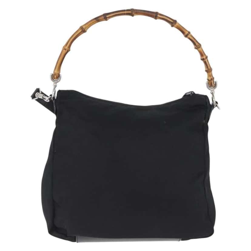 Gucci Vintage Bamboo Shoulder Bag Black Good condition - Inside View