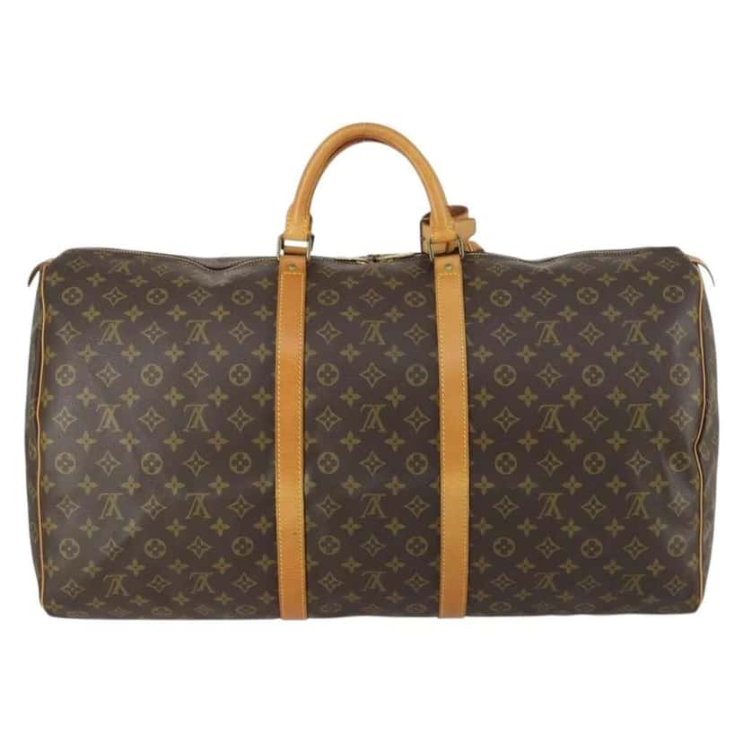 Louis Vuitton Keepall Bag Brown Canvas Good condition - Back View