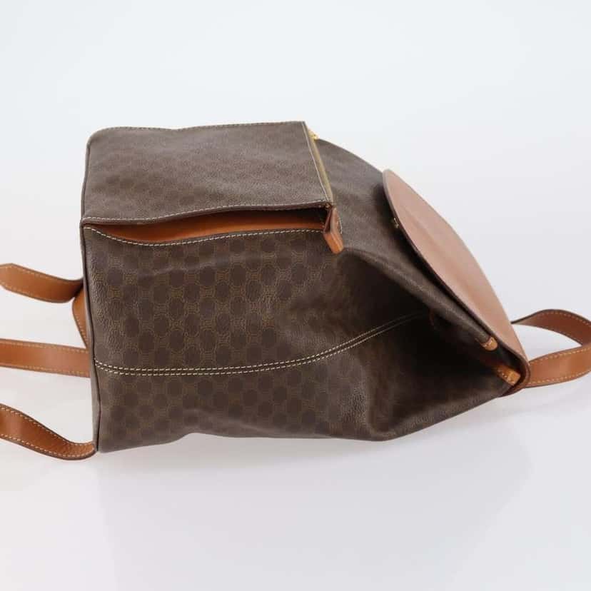 Celine Vintage Macadam Backpack Brown Canvas Good condition - Model View