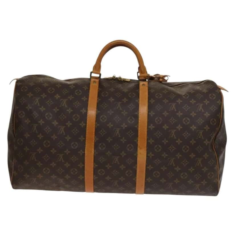 Louis Vuitton Keepall Bag Brown Canvas Fair condition - Back View