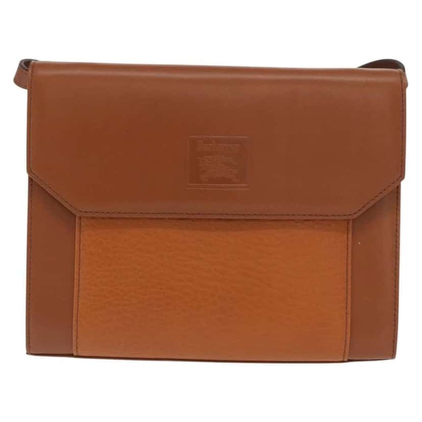 Burberry Vintage Shoulder Bag Brown Leather Good condition - Front View