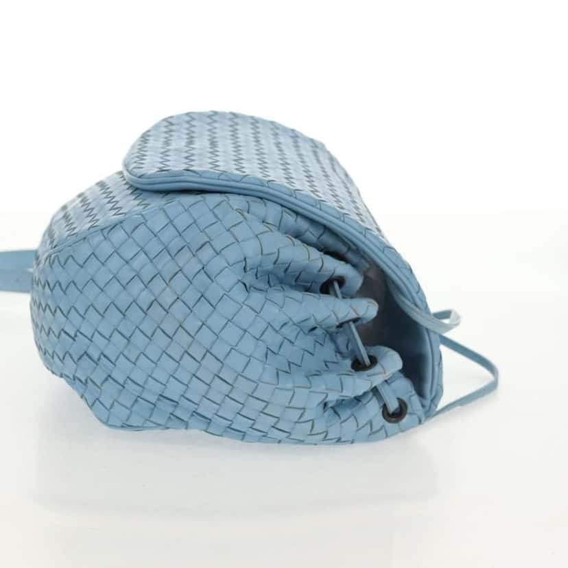Bottega Veneta Intrecciato Shoulder bag Blue Leather Good condition - Model View