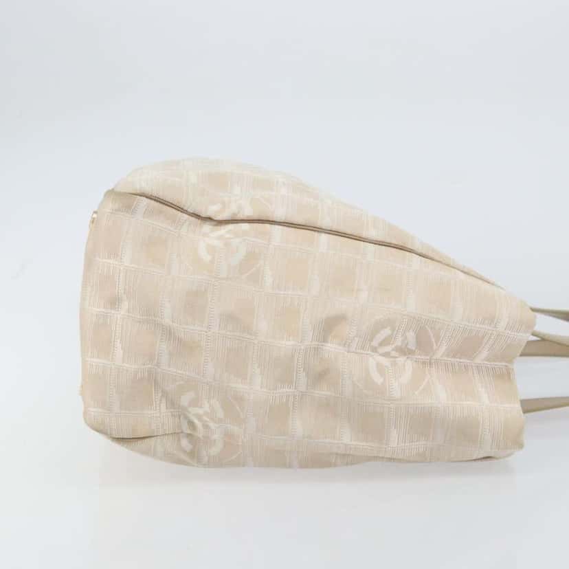 Chanel Front Zip Travel Line Tote Beige Fair condition - Inside View