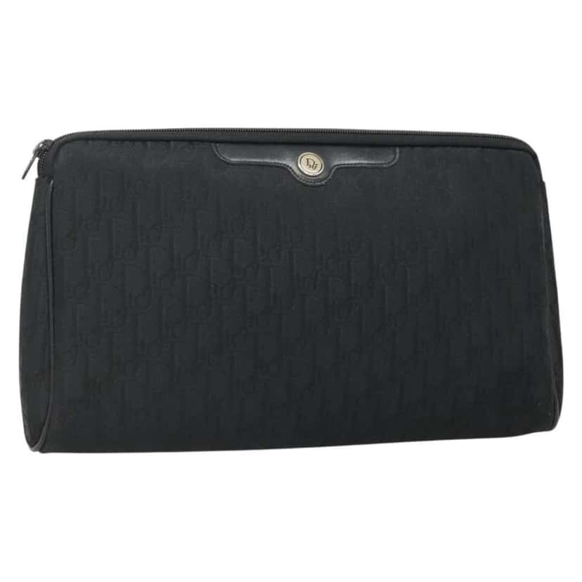 Christian Dior Trotter pouch Black Canvas Good condition - Front View