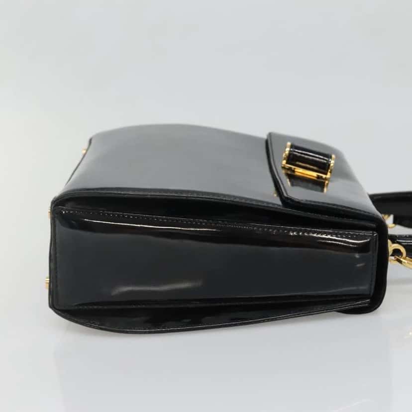 Salvatore Ferragamo Gancini handbag Black Good condition - Model View