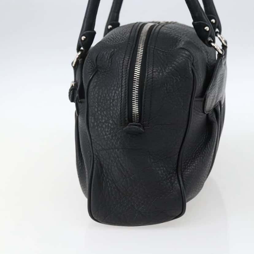Salvatore Ferragamo Gancini Buckle Shoulder Bag Black Leather Good condition - Model View