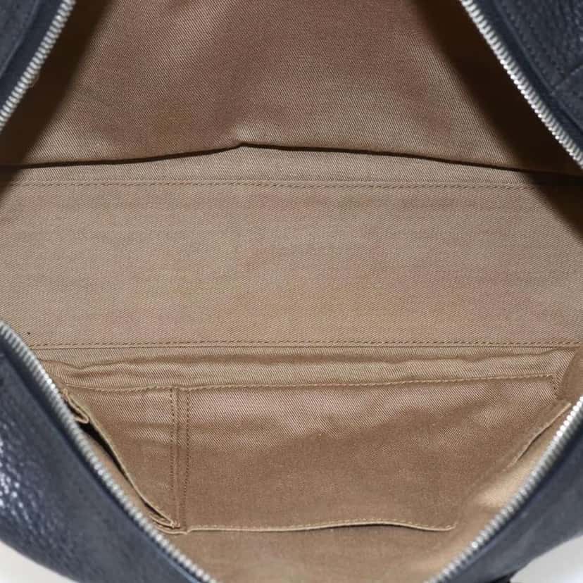 Salvatore Ferragamo Gancini Buckle Shoulder Bag Black Leather Good condition - Box View