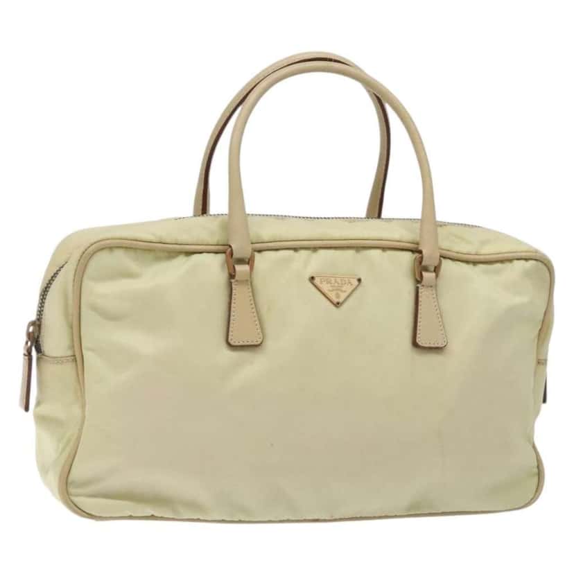 Prada Vintage Zip Handbag Beige Good condition - Front View