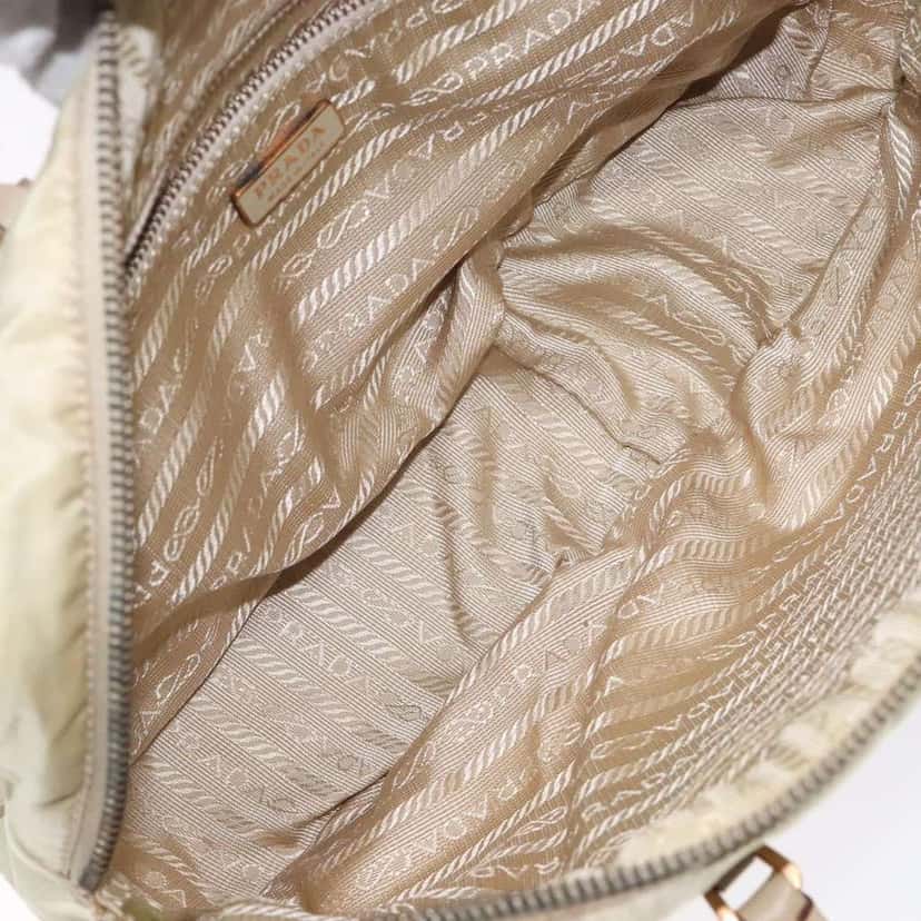 Prada Vintage Zip Handbag Beige Good condition - Box View