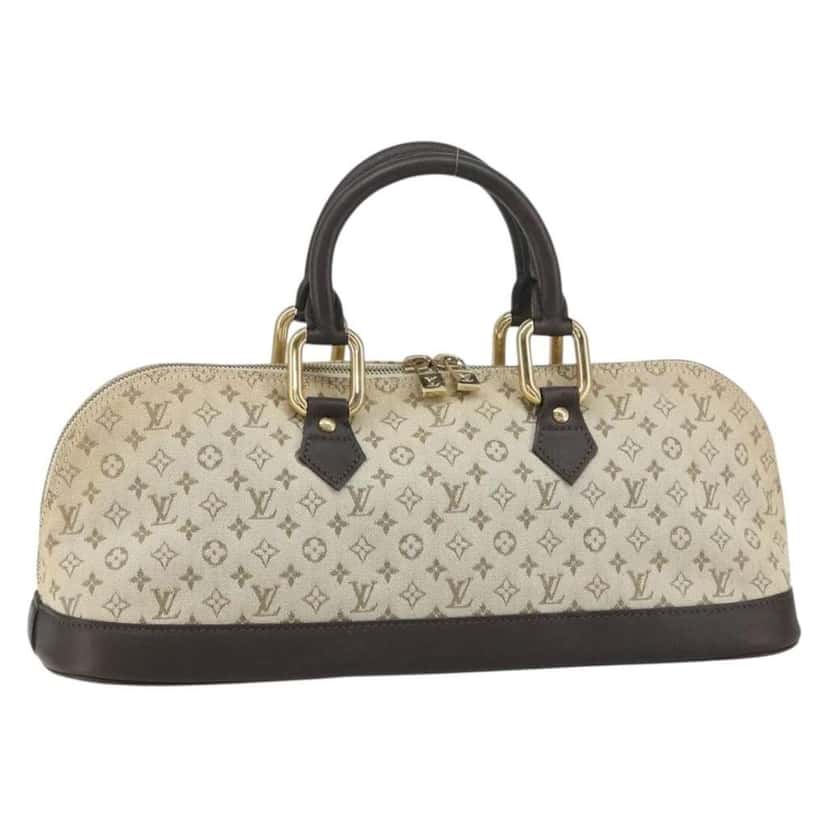 Louis Vuitton Alma Handbag Khaki Canvas Fair condition - Front View