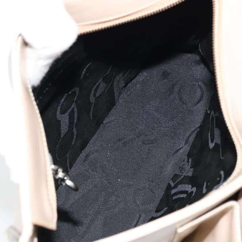 Salvatore Ferragamo Gancini Shoulder Bag Beige Leather Good condition - Box View