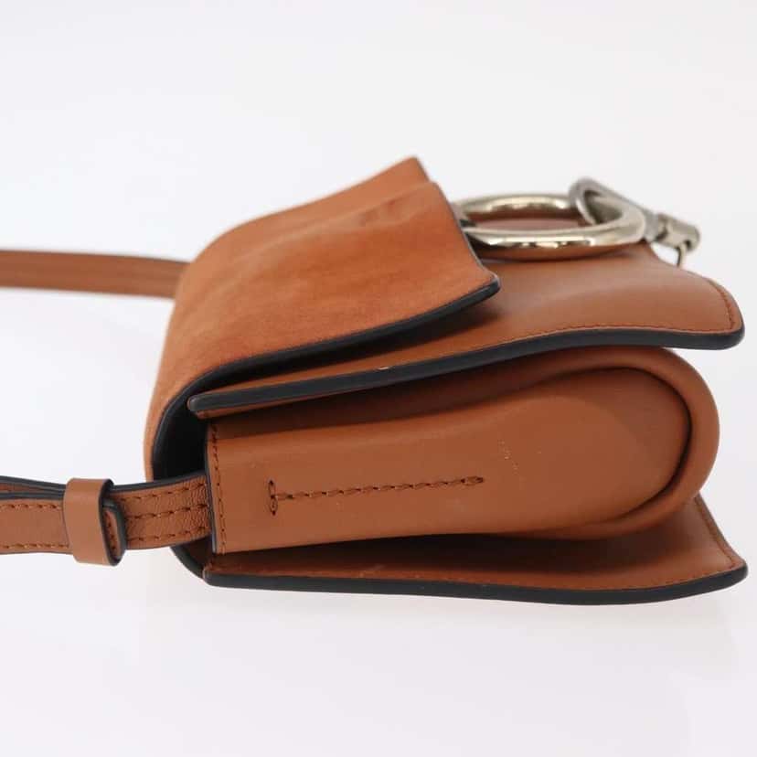 Chloe Faye Shoulder Bag Brown Suede Good condition - Model View