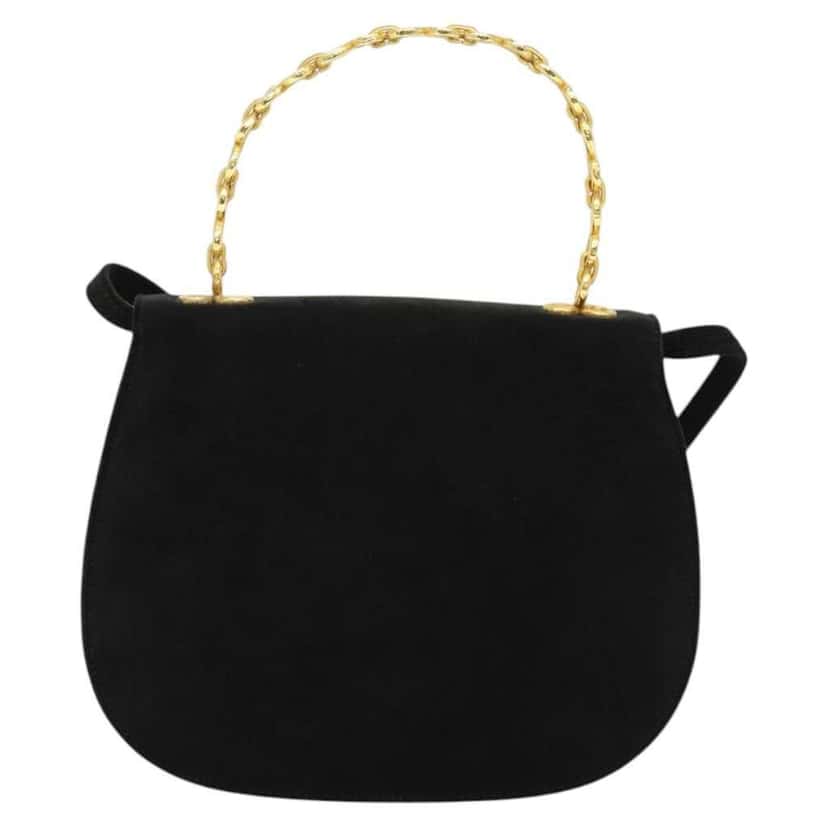 Celine Handbag Black Suede Good condition - Back View