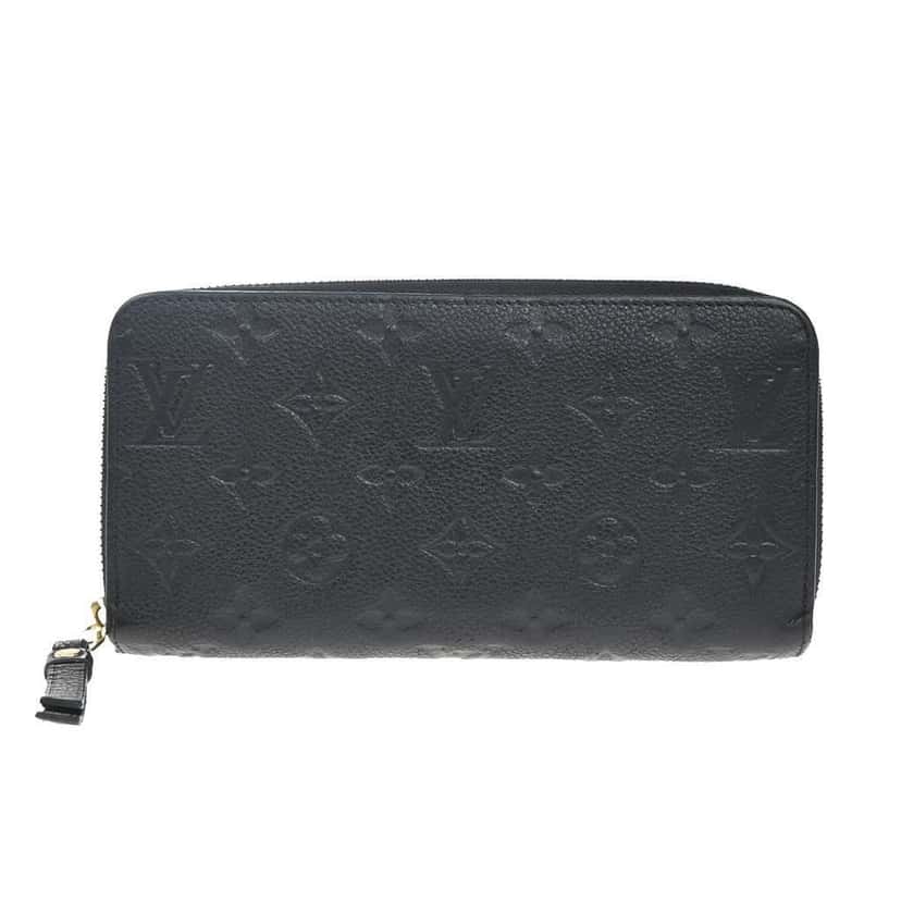Louis Vuitton Portefeuille zippy Monogramme Empreinte Black Leather Good condition - Front View