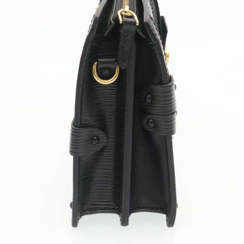 Louis Vuitton Trunk Clutch Black Leather Good condition - Model View