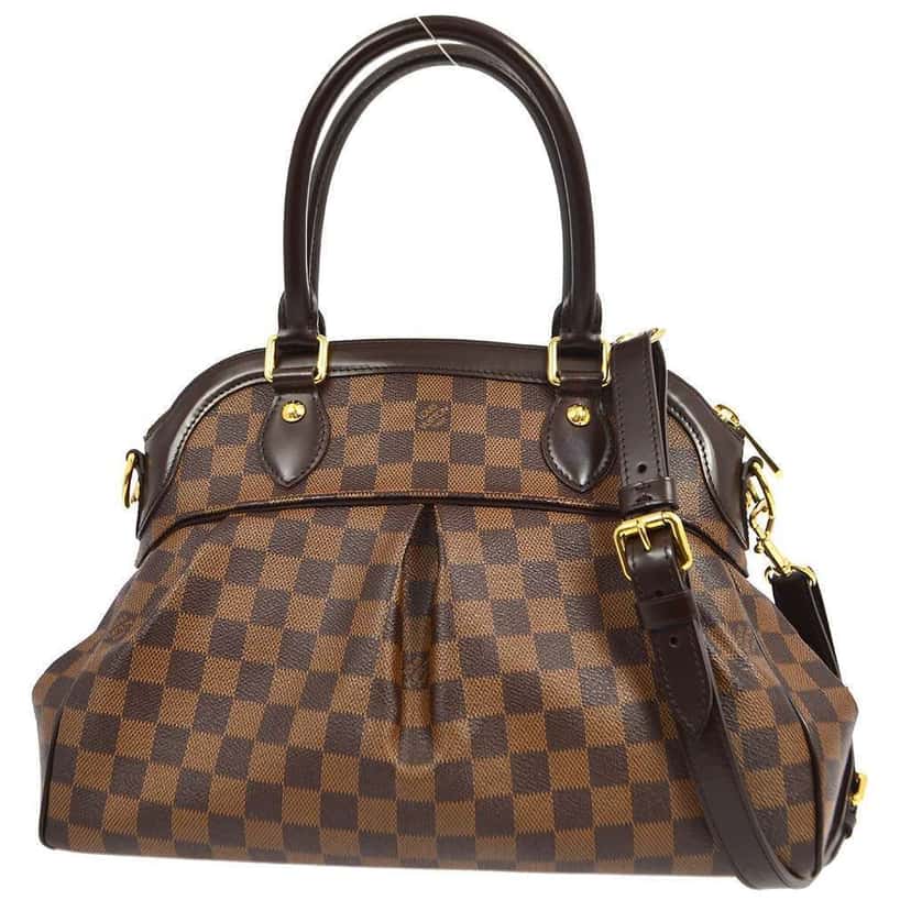 Louis Vuitton Trevi Handbag Brown Canvas Good condition - Front View