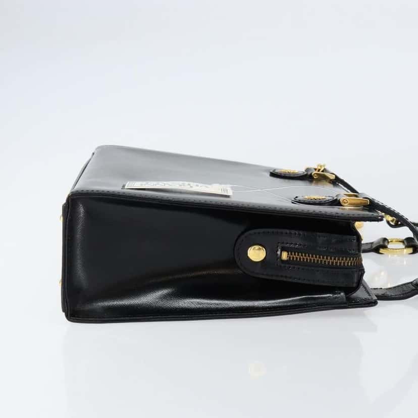 Versace Vintage Shoulder Bag Black Leather Good condition - Inside View
