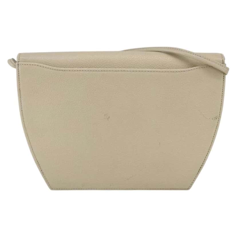 Saint Laurent Vintage Shoulder Bag Beige Leather Fair condition - Back View