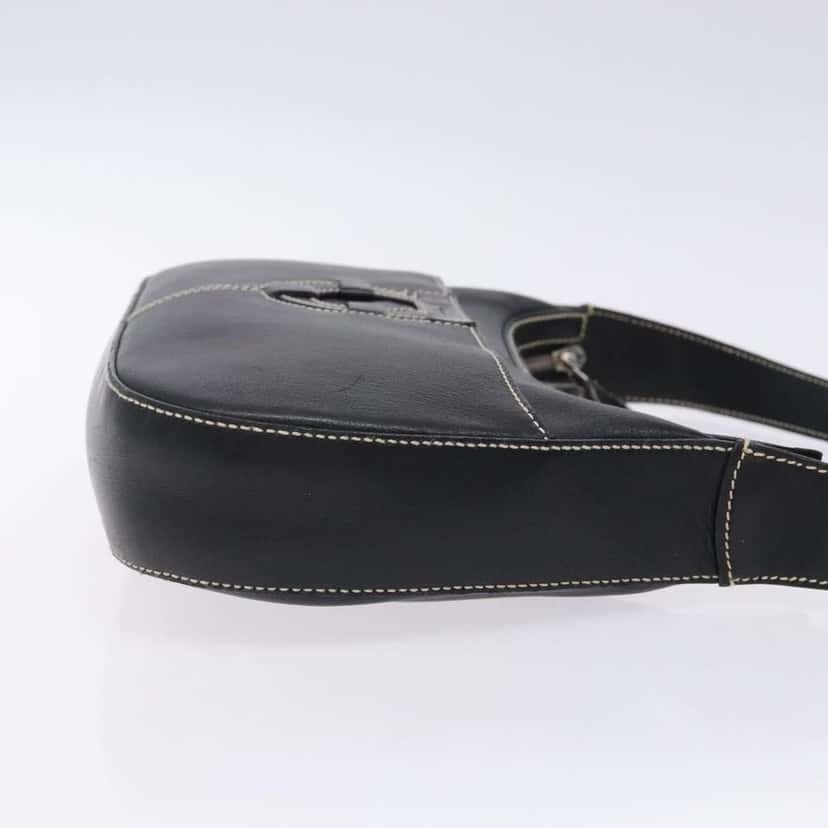 Salvatore Ferragamo Gancini Shoulder Bag Black Leather Good condition - Inside View