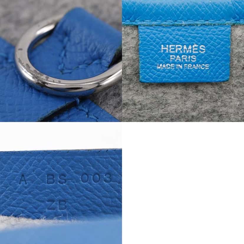 Hermès Toodoo Pouch Blue Wool Good condition - Box View