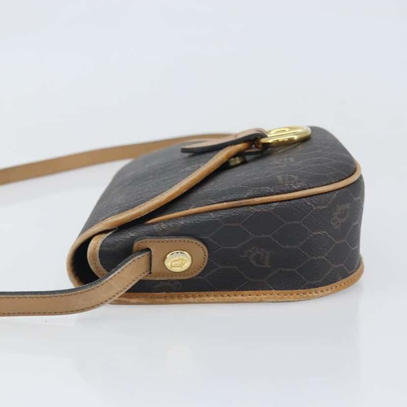 Christian Dior Vintage Honeycomb Shoulder Bag Black Canvas Fair condition - Model View