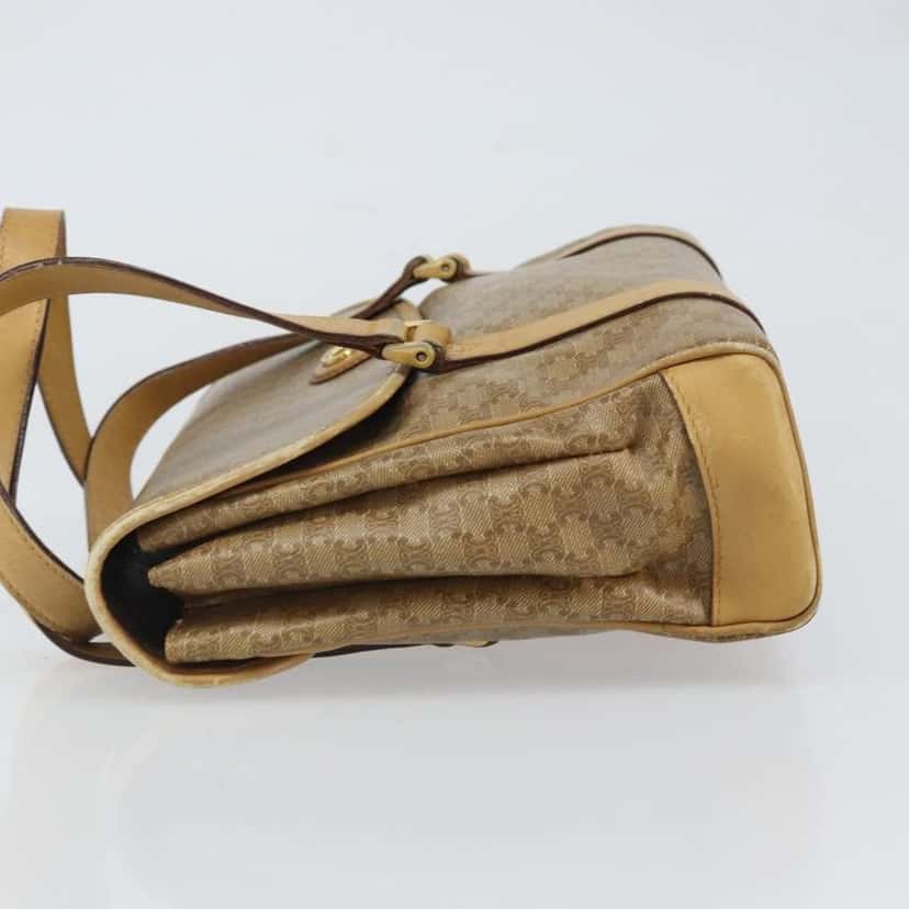 Celine Vintage Macadam Handbag Beige Canvas Fair condition - Model View