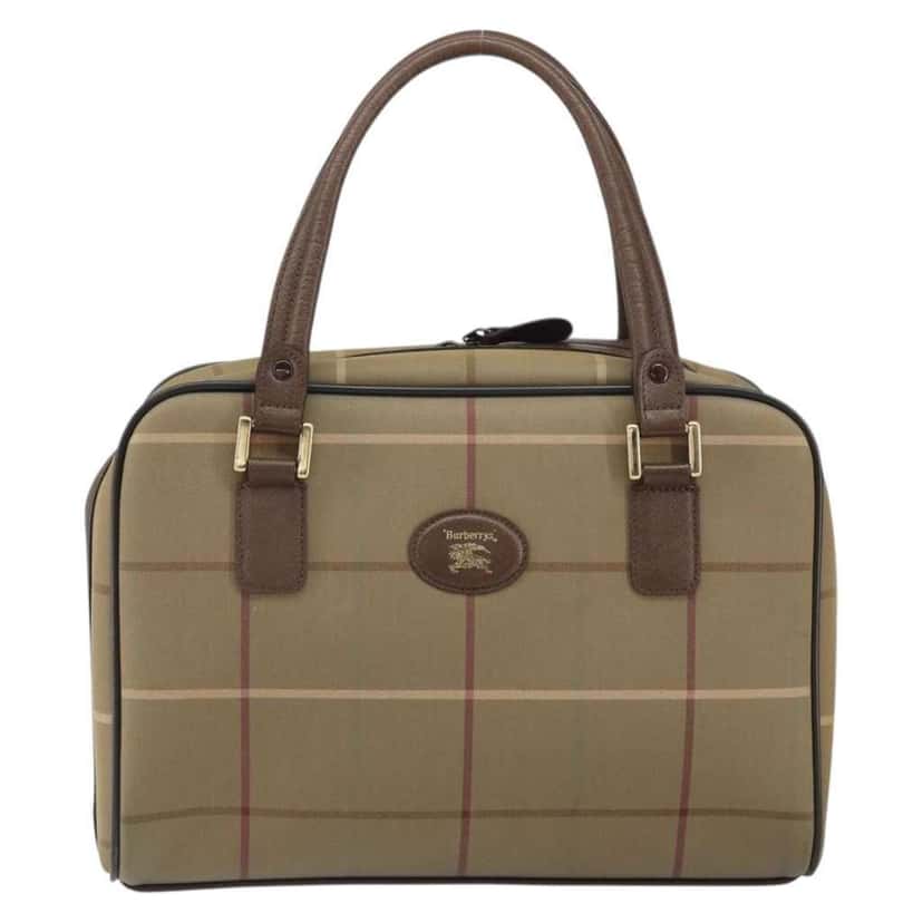 Burberry Nova Check Handbag Brown Canvas Good condition - Front View