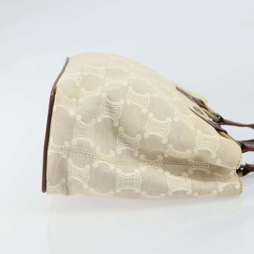 Celine Vintage Macadam Handbag Beige Canvas Good condition - Inside View