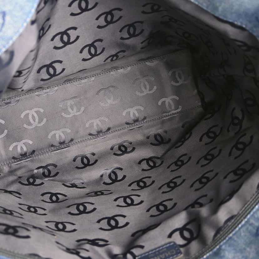 Chanel Vintage CC Tote Blue Good condition - Inside View