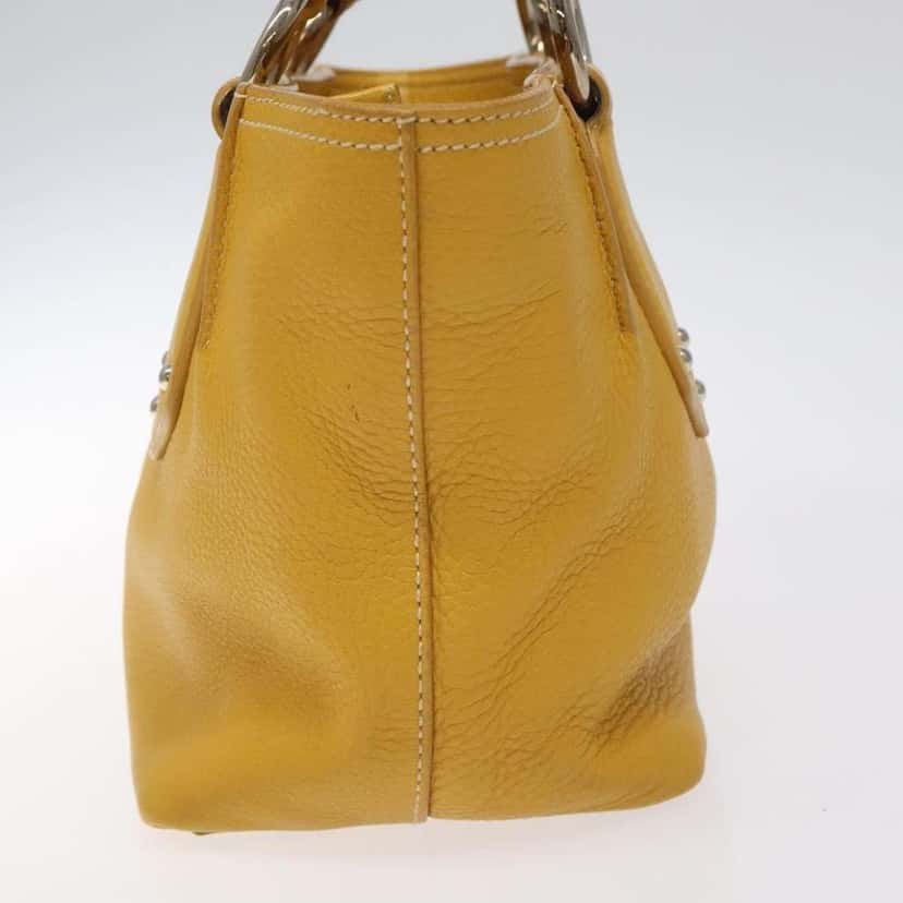 Prada Vintage Handbag Yellow Leather Good condition - Model View