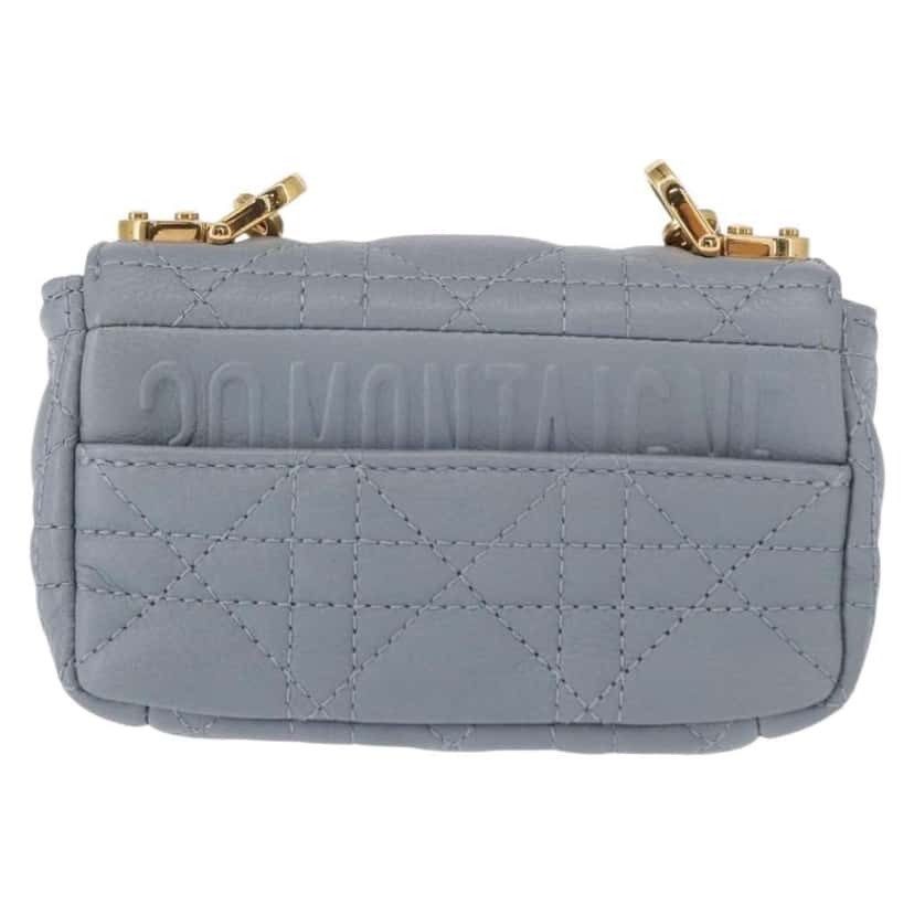 Christian Dior Caro Bag Blue Leather Very good condition - Back View