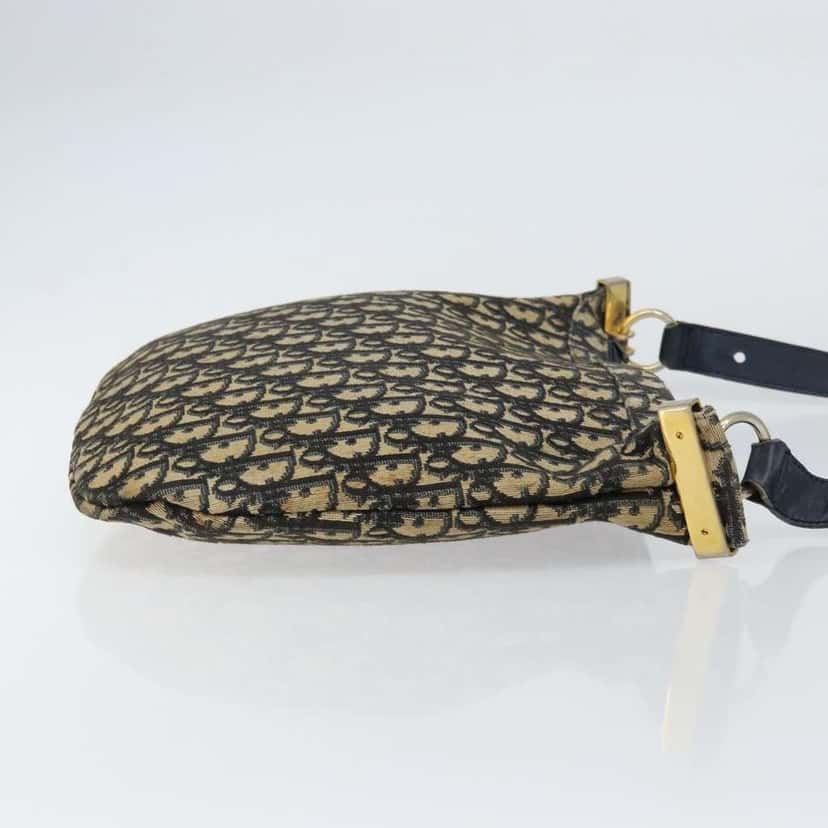 Christian Dior Vintage Trotter Shoulder Bag Navy Canvas Good condition - Inside View
