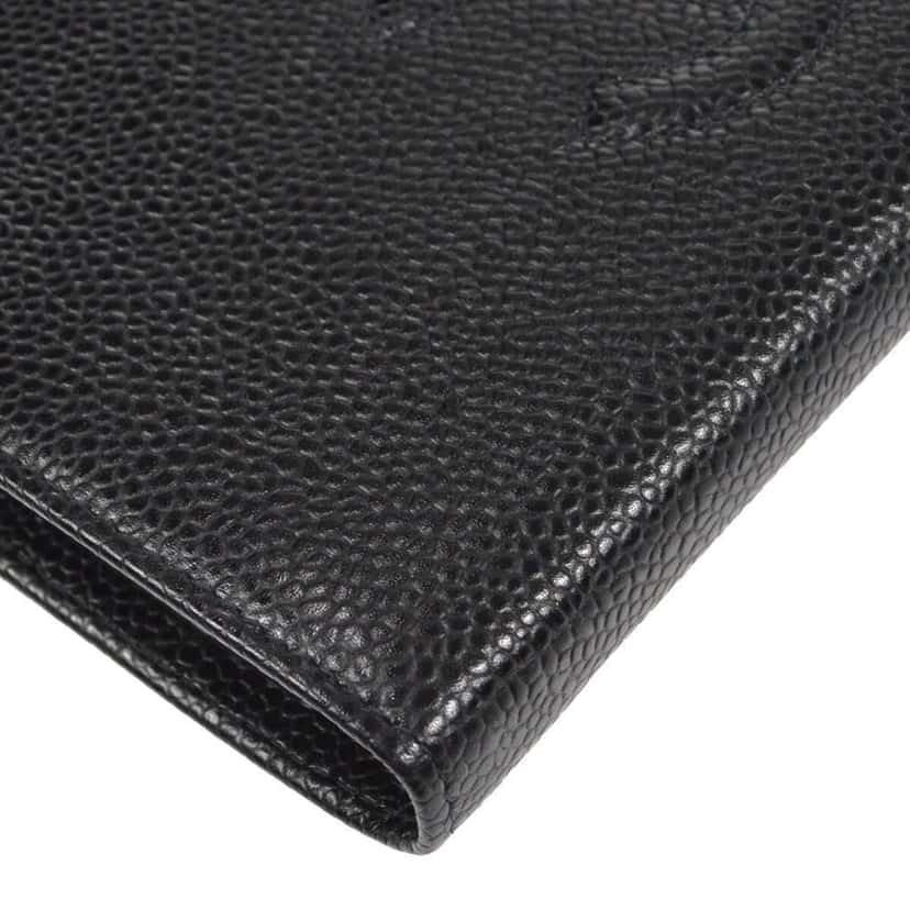 Chanel Timeless CC French Wallet Black Leather Good condition - Box View