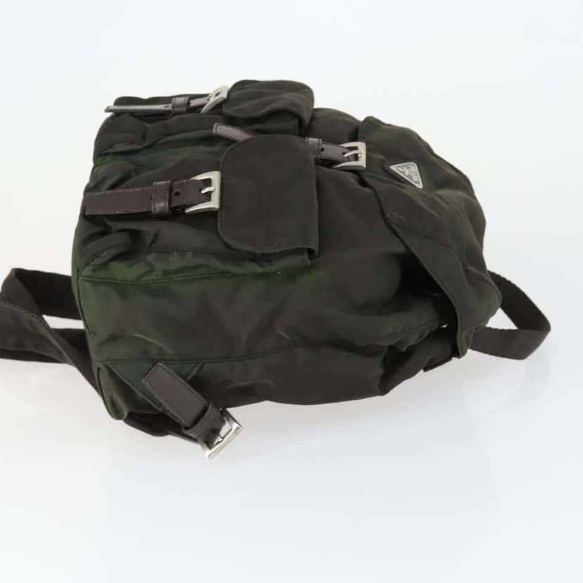 Prada Sac à dos Re-nylon Khaki Fair condition - Inside View