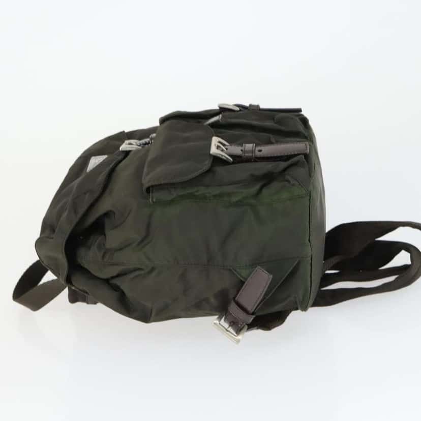 Prada Sac à dos Re-nylon Khaki Fair condition - Model View
