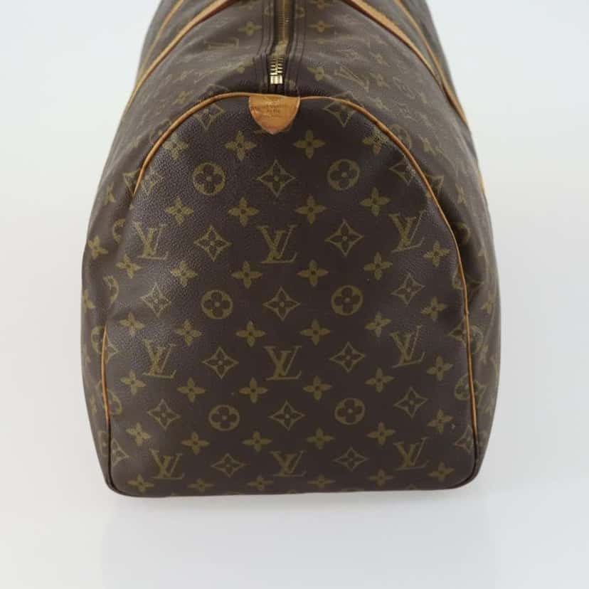 Louis Vuitton Keepall Bag Brown Canvas Fair condition - Model View