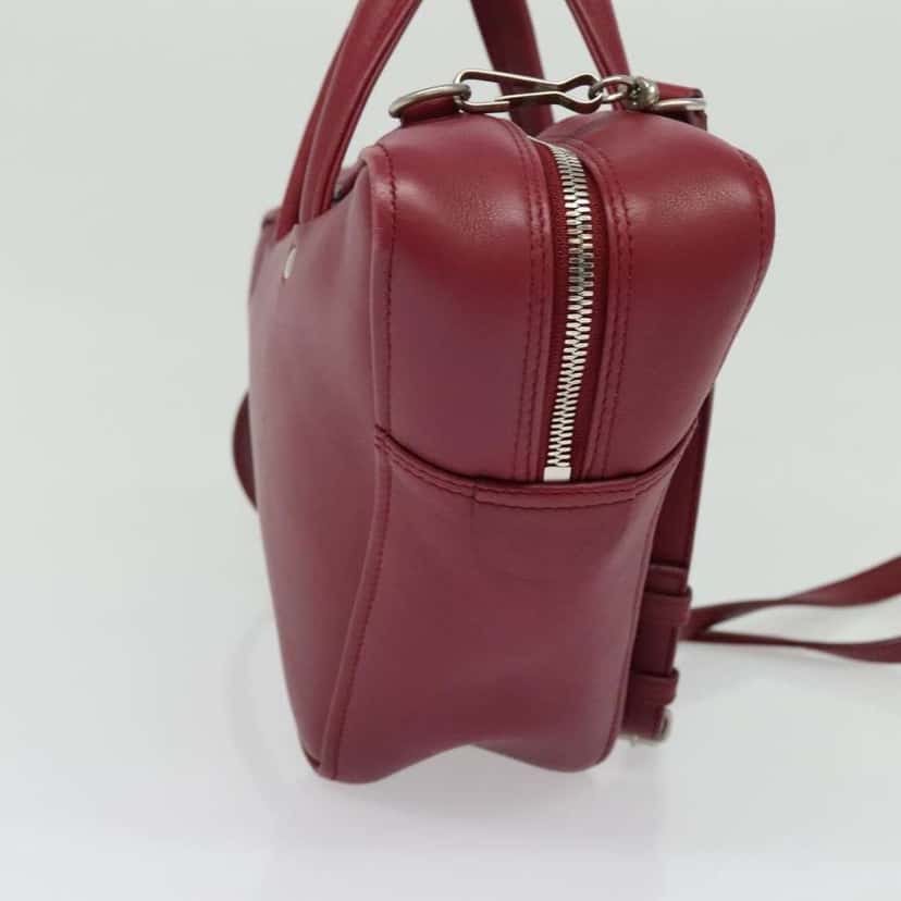 Balenciaga Triangle Duffle Bag Red Leather Good condition - Inside View