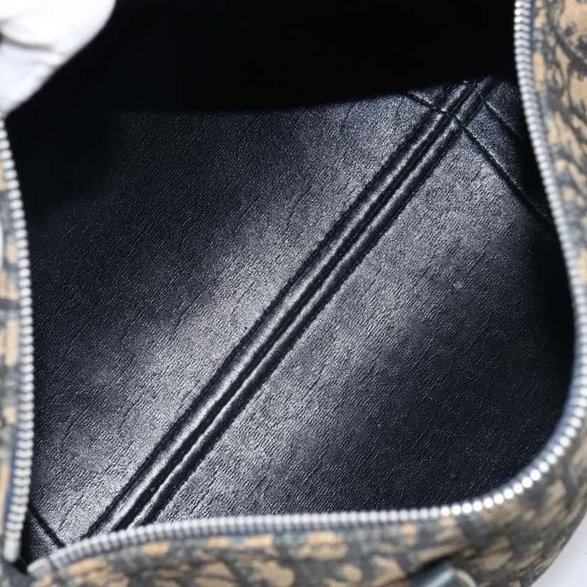 Christian Dior Vintage Trotter Boston Bag Navy Canvas Good condition - Box View